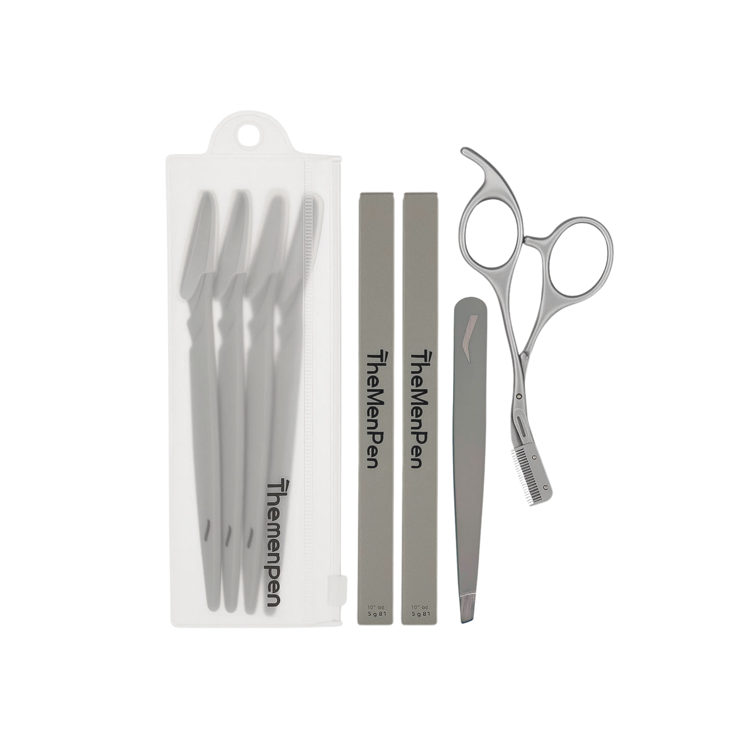 The Men Pen Complete Eyebrow Grooming Kit for Men | Scissors, Tweezers, Razors & 2 Eyebrow Filler Pens for Shaping | Trimming & Defining Brows