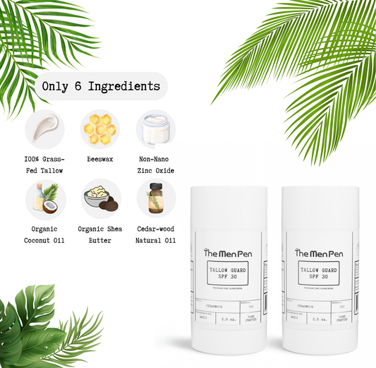 Tallow Guard SPF 30 Mineral Sun Protection | Non Nano Zinc Oxide Sunscreen | Grass-Fed Tallow & Essential Oils