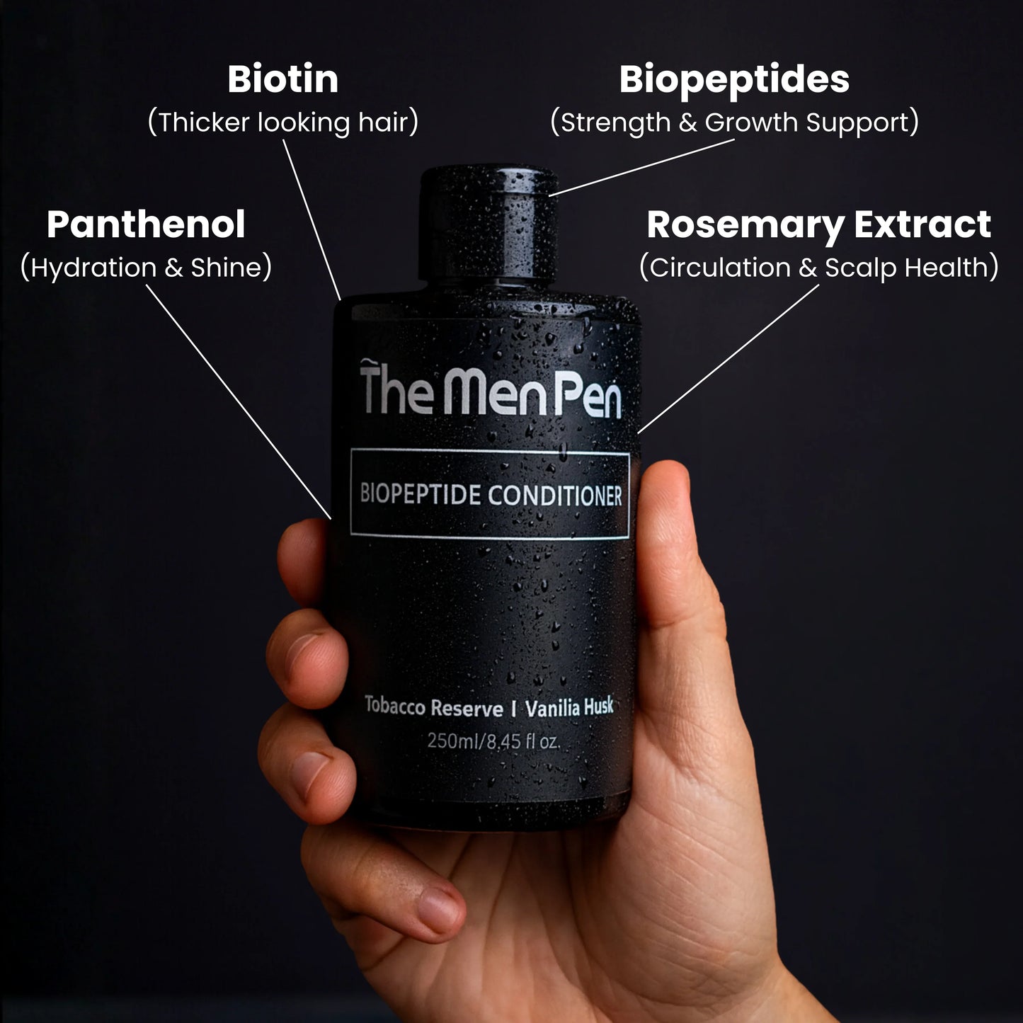 The Men Pen Peptide Powered Hair Care | Tobacco Reserve & Vanilla Husk
