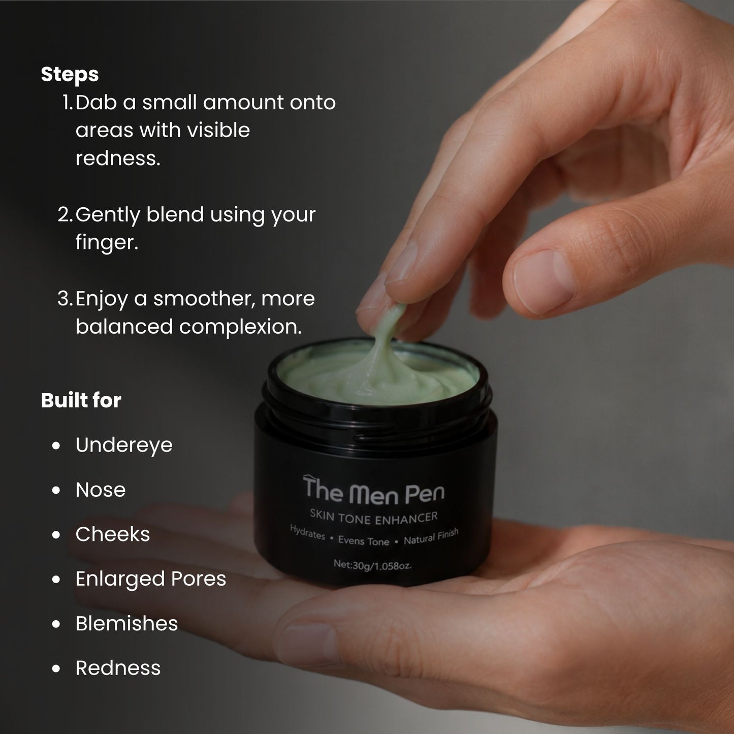 The Men Pen Combo | Hair Filler Pen + Skin Tone Enhancer | Fix Patchy Brows, Erase Redness & Dark Circles