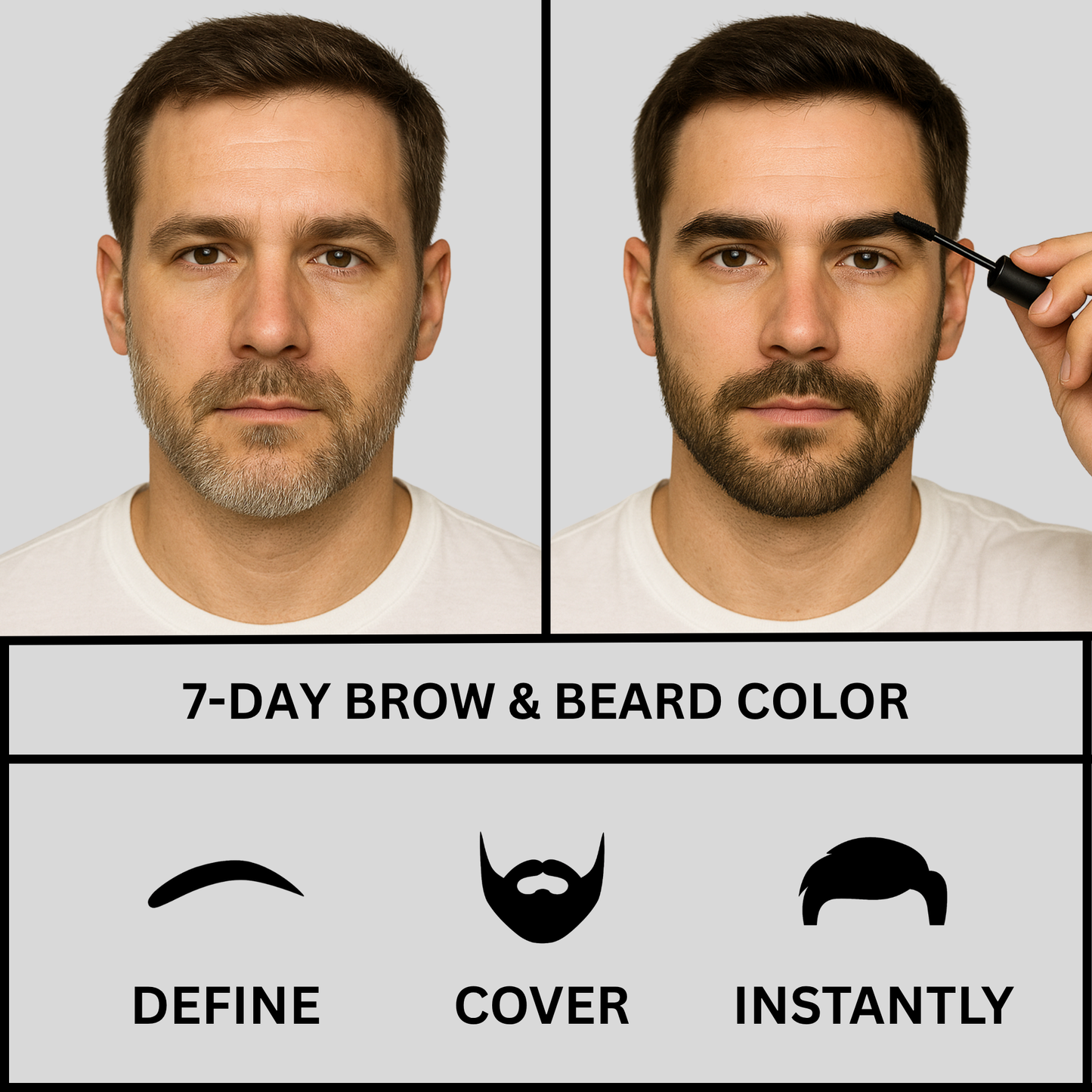 The Men Pen Eyebrow & Beard Dye  | Natural Long-Lasting Touch-Up Color for Hair