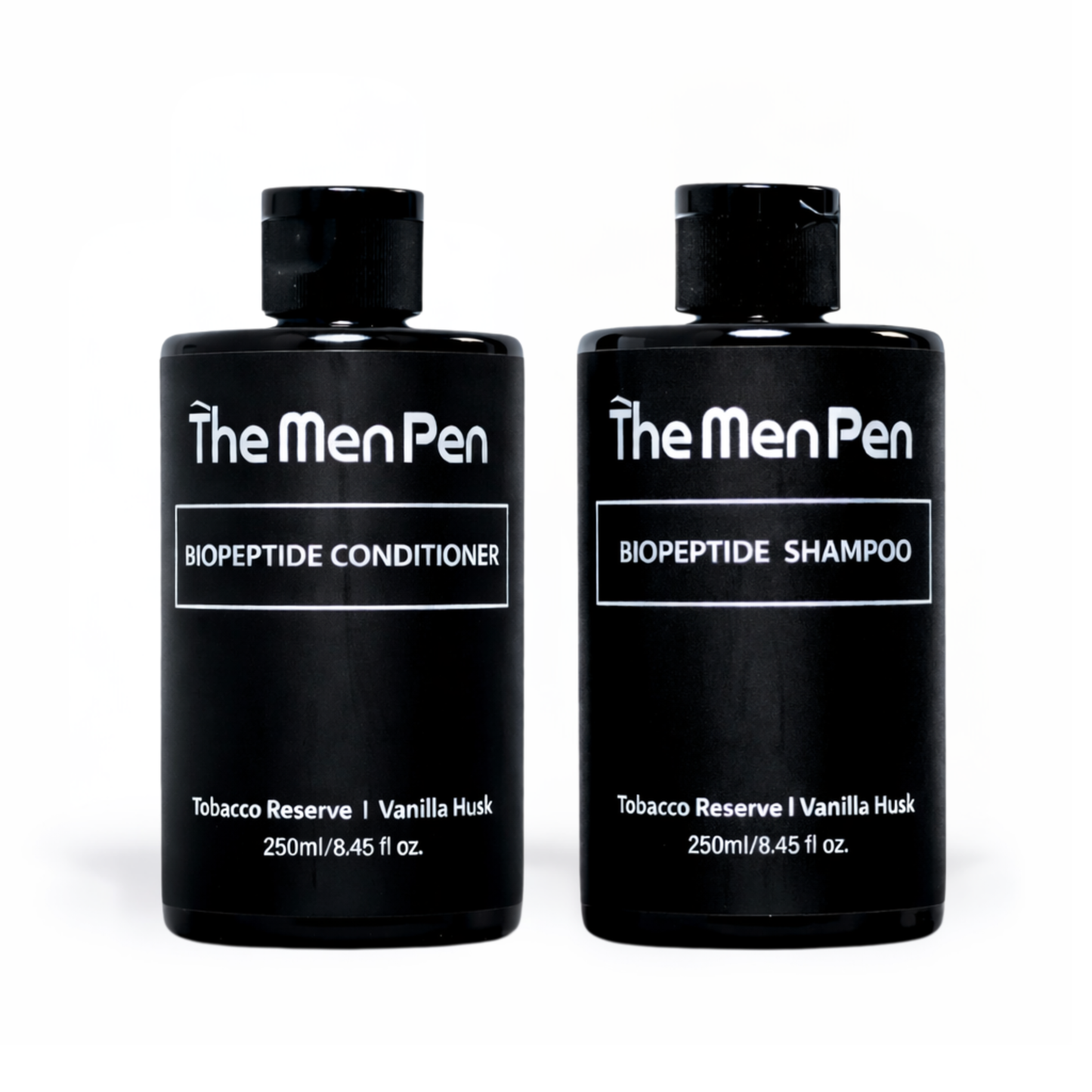 The Men Pen Peptide Kit | Hair Care Combo + Caffeine Roller + Peptide Eye Patches | Puffiness, Dark Circle, and Tired Hair Treatment