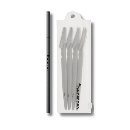 The Men Pen Eyebrow + 4 Razor Precision Grooming Kit for Men | Waterproof, Long-Lasting, Sweatproof