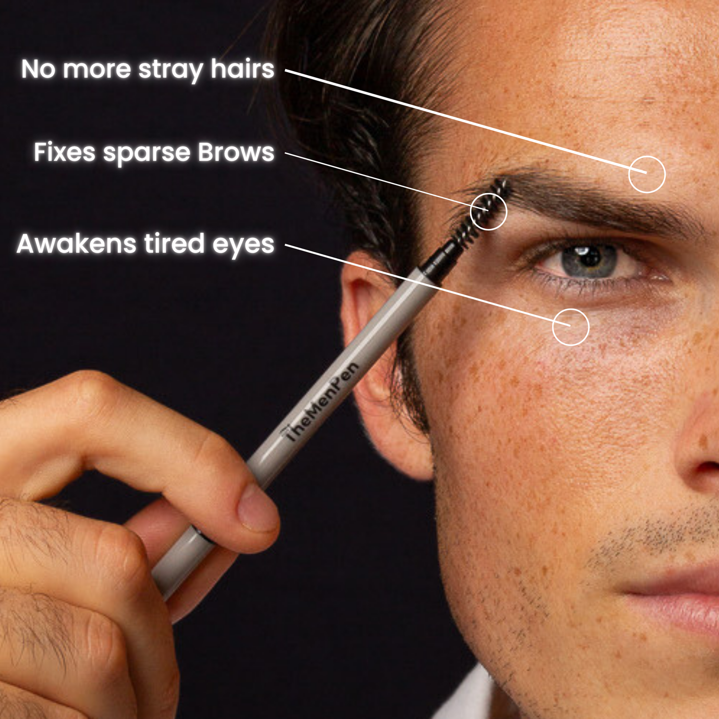 The Men Pen Combo | Hair Filler Pen + Skin Tone Enhancer | Fix Patchy Brows, Erase Redness & Dark Circles