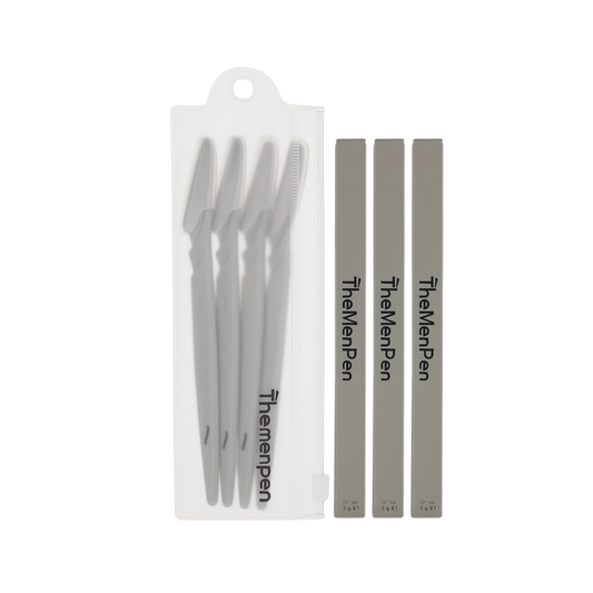 50% Discount | 3 Pack of The Men Pen + 4 Razors | Eyebrow Beard and Hair Grooming