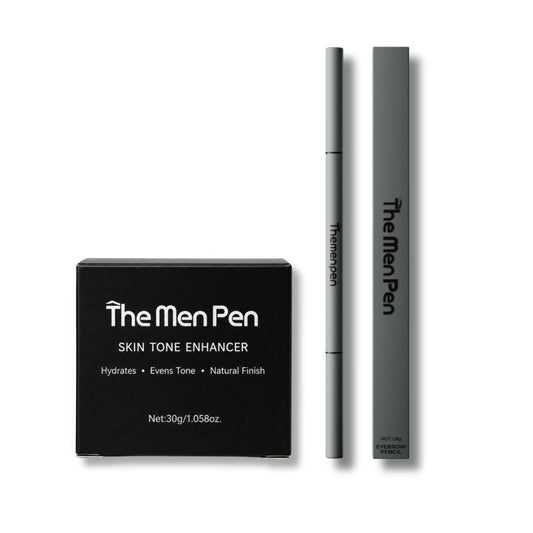 The Men Pen Combo | Hair Filler Pen + Skin Tone Enhancer | Fix Patchy Brows, Erase Redness & Dark Circles